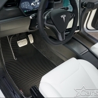 Автомобильные коврики EVA на Tesla Model X 6 мест 3 ряда (2015->) 