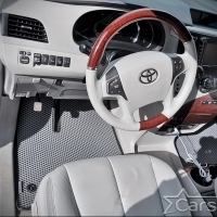 Автомобильные коврики EVA на Toyota Sienna III 6 мест (2010-2020)