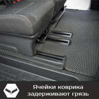 Автомобильные коврики EVA на Opel Zafira Life 8 мест, не Long (2019->) 
