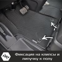 Автомобильные коврики EVA на Opel Zafira Life 8 мест Long (2019->) 