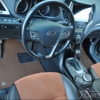 Коврики текстильные на Hyundai Santa Fe III 3 ряда (2012-2018)