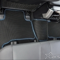 Коврики текстильные на Toyota Land Cruiser Prado 150 рестайл 3 ряда (2013->)