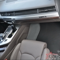 Двухслойные коврики EVA на Audi Q7 II 3 ряда (2015->)