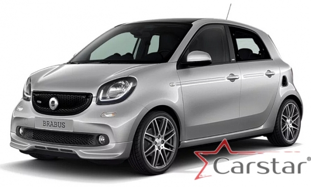 Двухслойные коврики EVA для SMART Forfour II C453 (2014->)